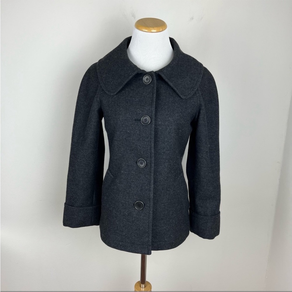 Theory Wool Peacoat Jacket Coat Gray Size S